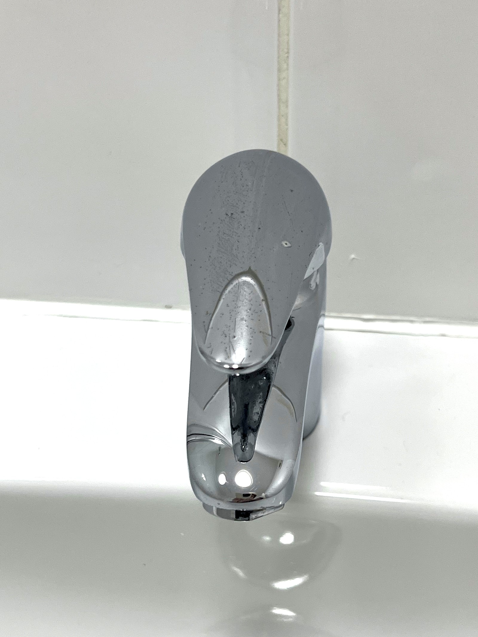 Tap after — sparkling chrome
