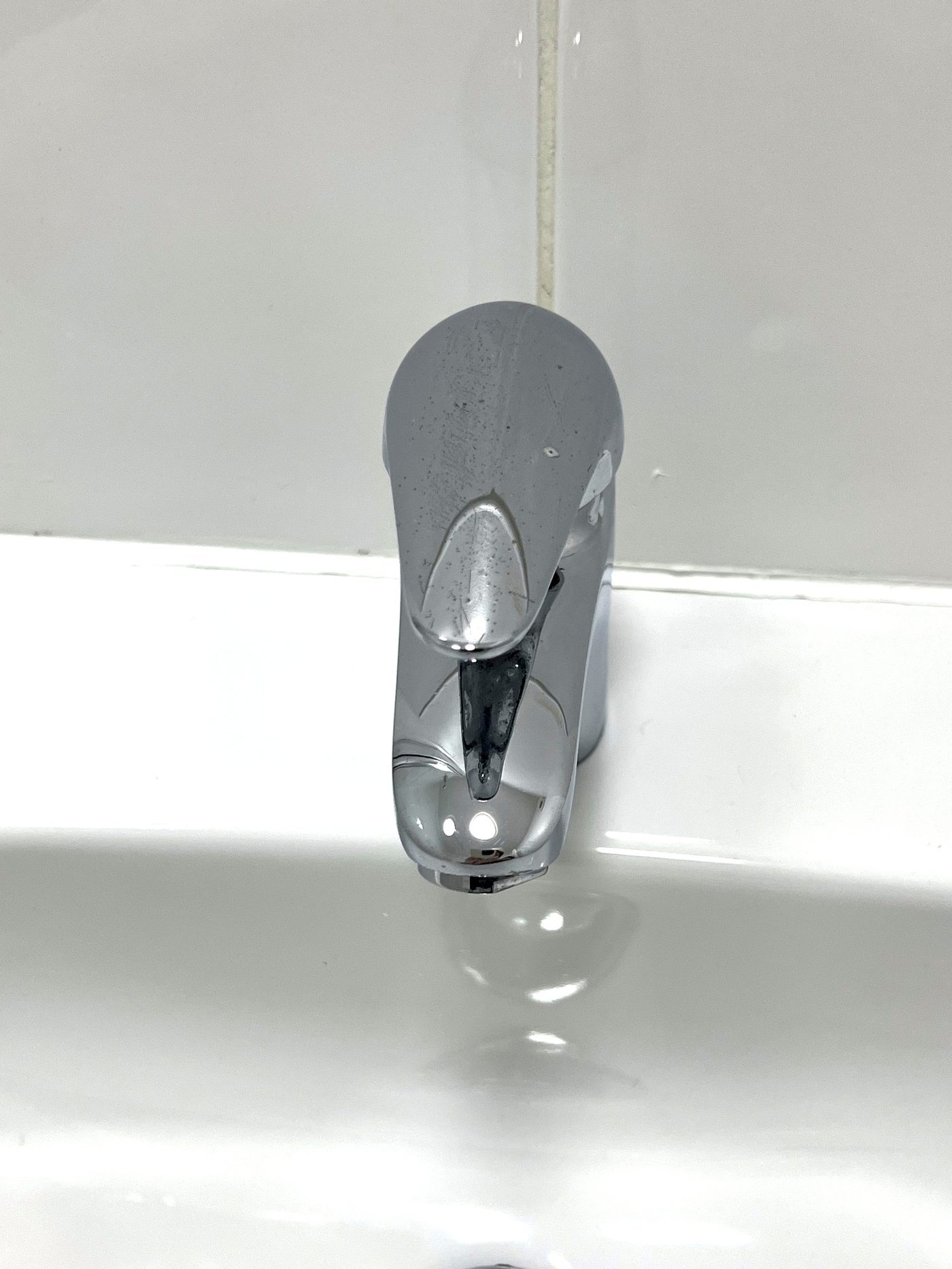 Bathroom tap after clean